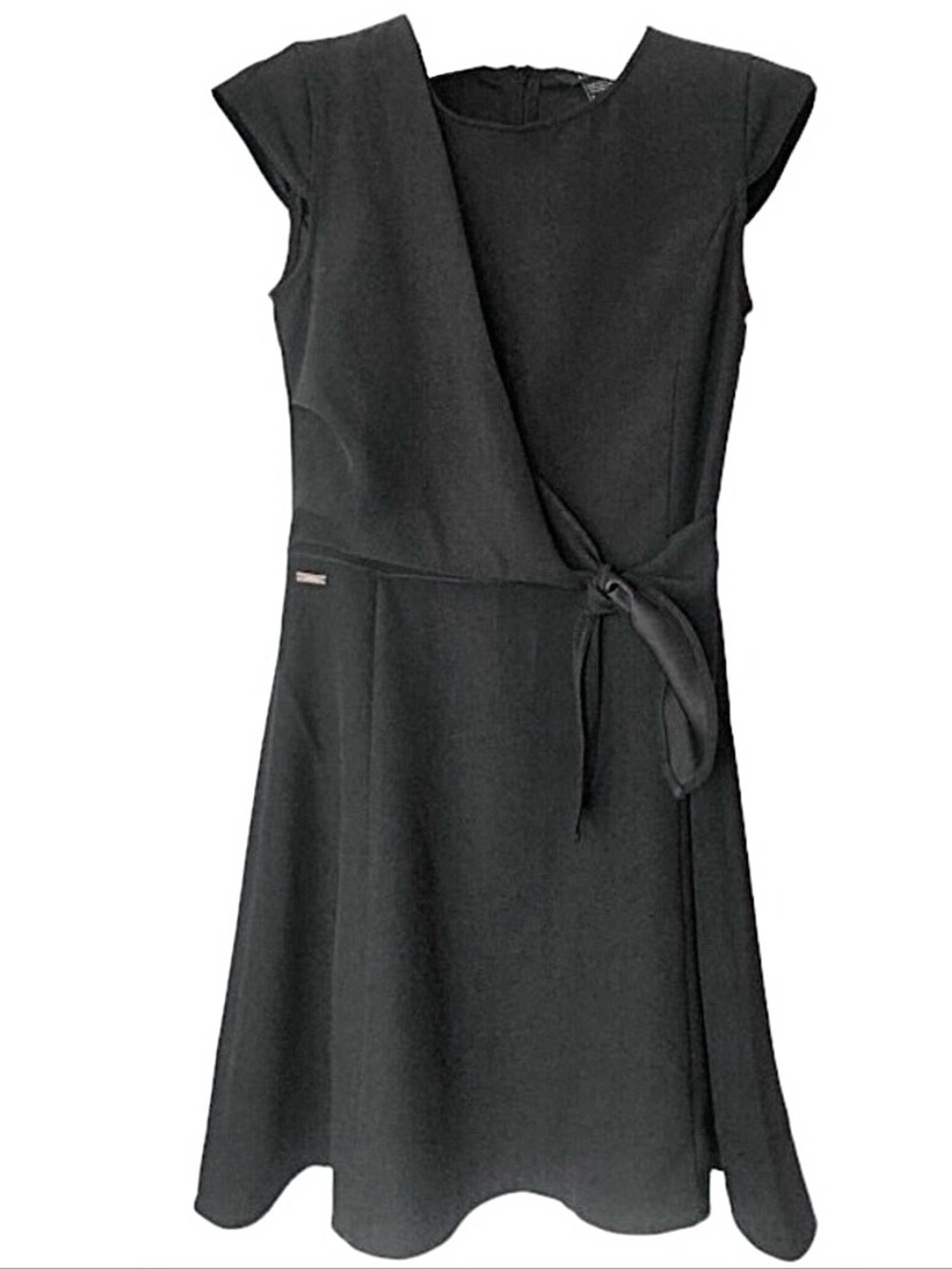 Armani Exchange faux wrap dress black size 0